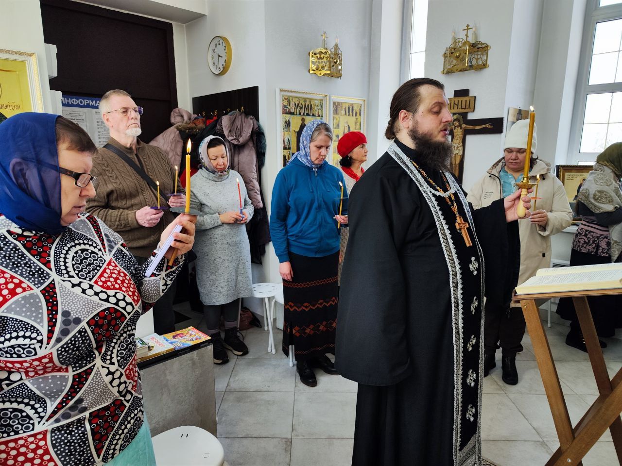 Чтение Великого покаянного канона в храме-часовне